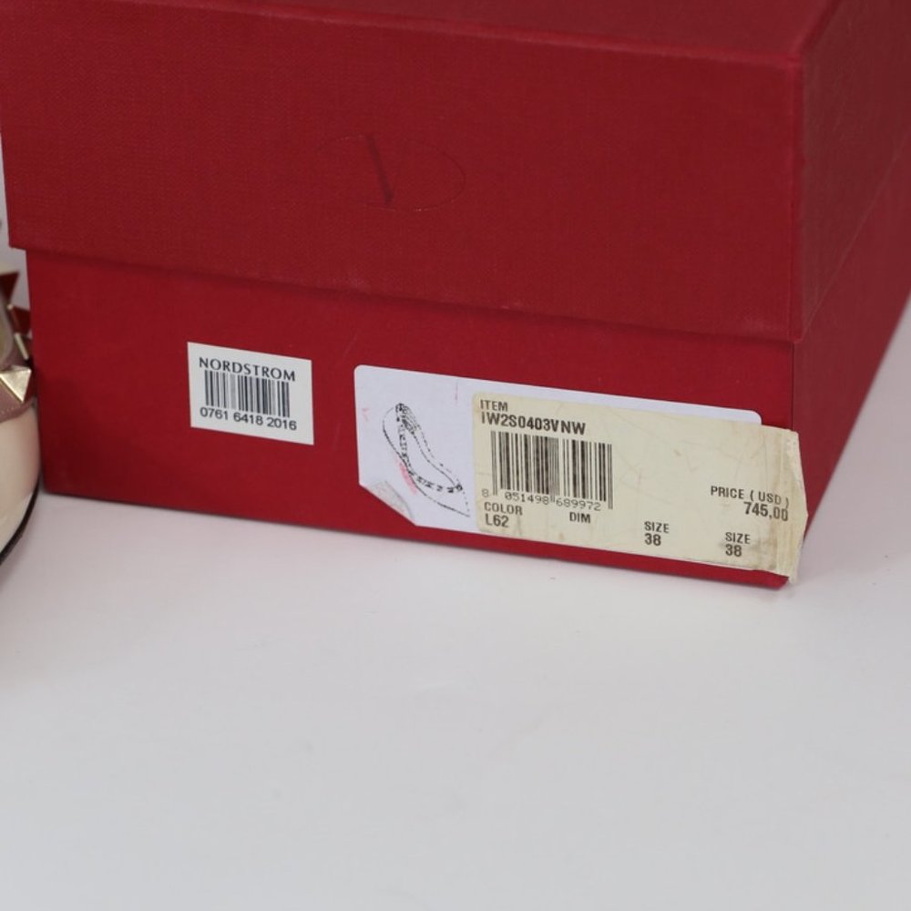 My Valentino Cream Spiked Flats - Picture 10 of 12